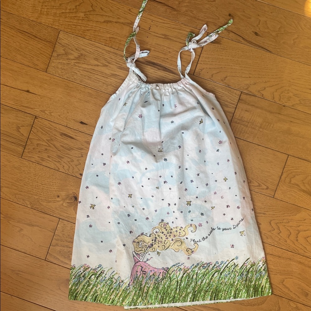 Hand made Casual Dress size 3-5 t  with Animal Print